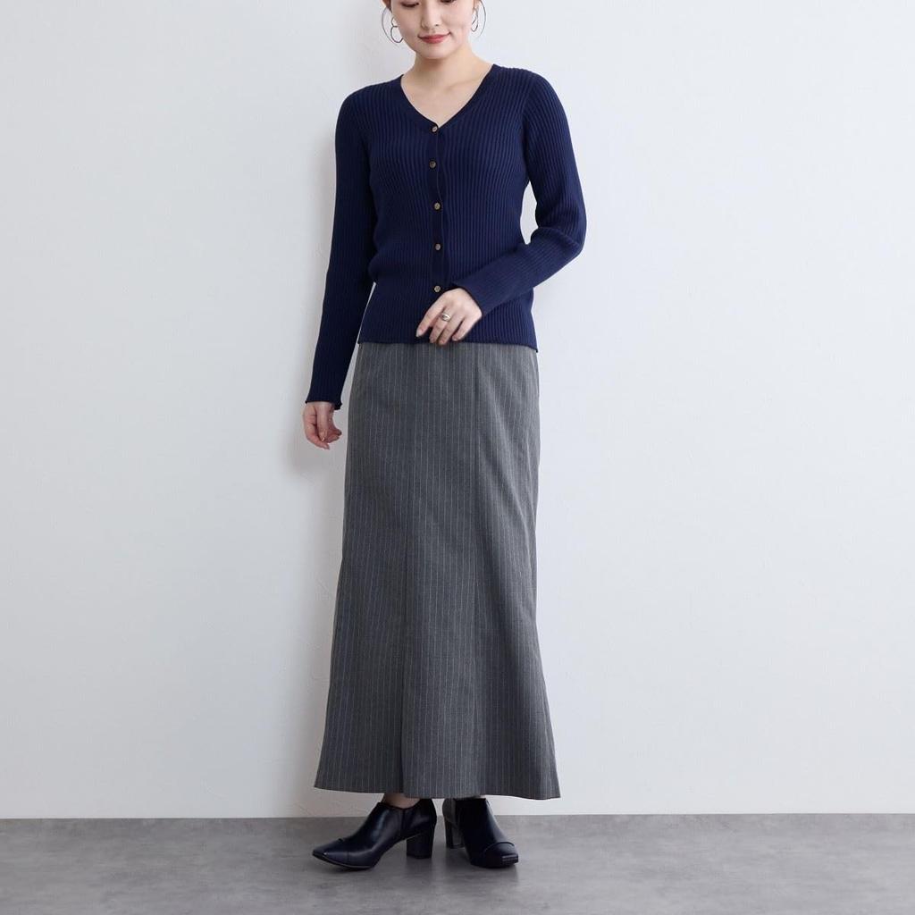 Himiko Square Toe Side Gore Pumps / 643302 Navy 230