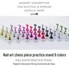 Magnetic Nail Art Practice Stand with Acrylic Base and Gem Holders