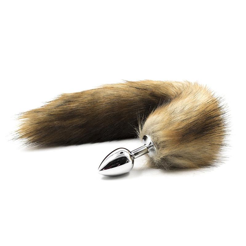 Silica Gel Anal Plug Fox Tail Anal Leker Erotisk Anus Toy Butt Plug Sexleketøy for kvinner og menn Sexy Butt Plug Voksen