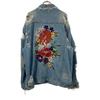 LEGENDA Floral Damage processing Denim Jacket M jeans Men's Used