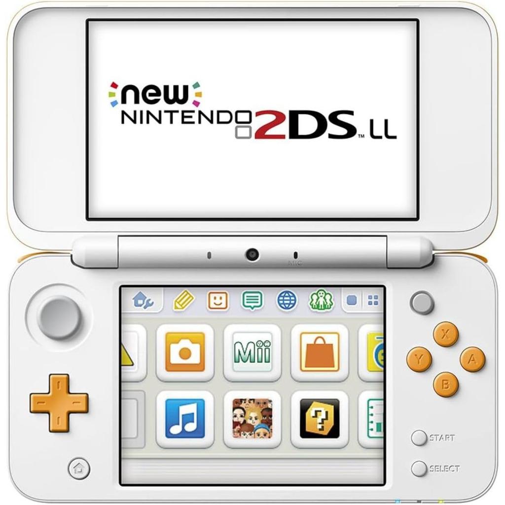 [Refurbished] New Nintendo 2DS LL [White X Orange] SD Card Formatted