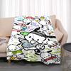 This Cute Pochacco-print Cartoon Blanket Is Made of Warm and Comfortable Flannel and Is Suitable for Bedrooms, Sofas, Beds,