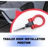 Car Front Bumper Tow Hook, Racing Track Style Trailer Ring Hook, Alloy Durable Cars Screw-on Tow Hook, Fit for 97-06 BMW 3/5/7 Series, 03-14 Mini
