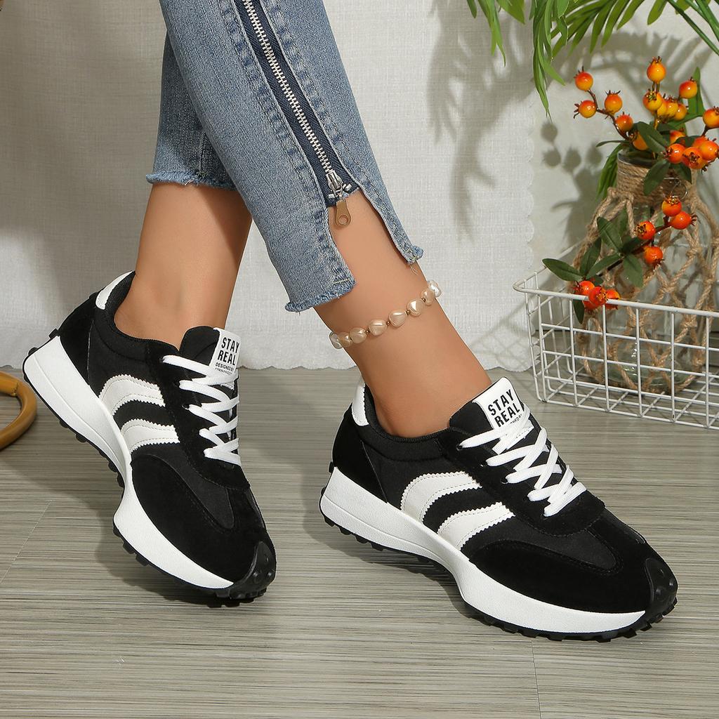Women Shoes Spring Thick Sole Dad Shoes Versatile Retro Height Increasing Lace Up Sports Casual Shoes Casual daily Comfortable Lightweight Sneakers