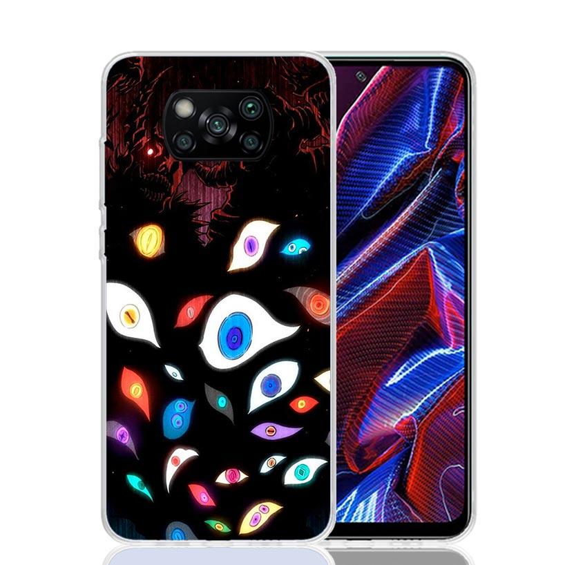 Scary Face Eyes Phone Case For Xiaomi Poco X7 X6 X5 Pro F7 Ultra Redmi 15C 15 13 13C 12 12C 10 10A 10C 9 9A 9C 9T Cover Poco X7