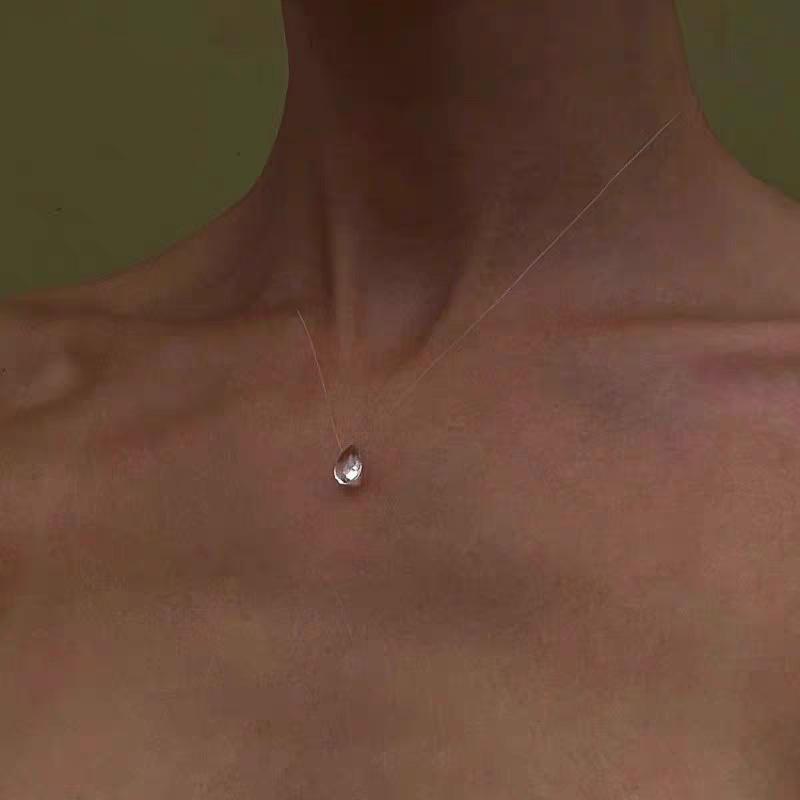 

Morning Dewdrop Homemade ice reveal bead necklace niche design minimalist style high-end water drop earring accessories