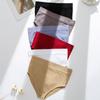 CHARMLEAKS Women Panties Sexy Cotton Brieefs Mid-waist Solid Female Elastic Underwear M-XL,1 PCS