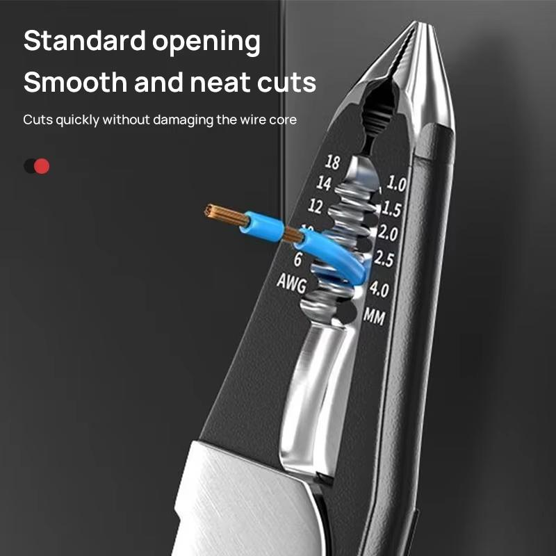 9-in-1 Multi-Functional Wire Stripper Scissors Electricity Wire Stripper Pliers Cutting Cable With Electrical Measuring Pliers