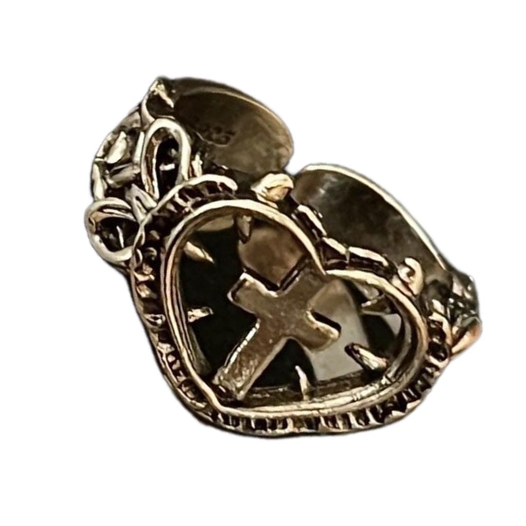 Unique Love Cross Design Ring For Women Adjustable Minimalist Finger Jewelry Elegant Rings Adornment Gift For Her