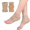 1 Pair Mesh Heel Socks Solid Color Anti-wear Anti-dry Crack Half Short Socks Heel Cover Pads Foot Care Heel Protector for Women
