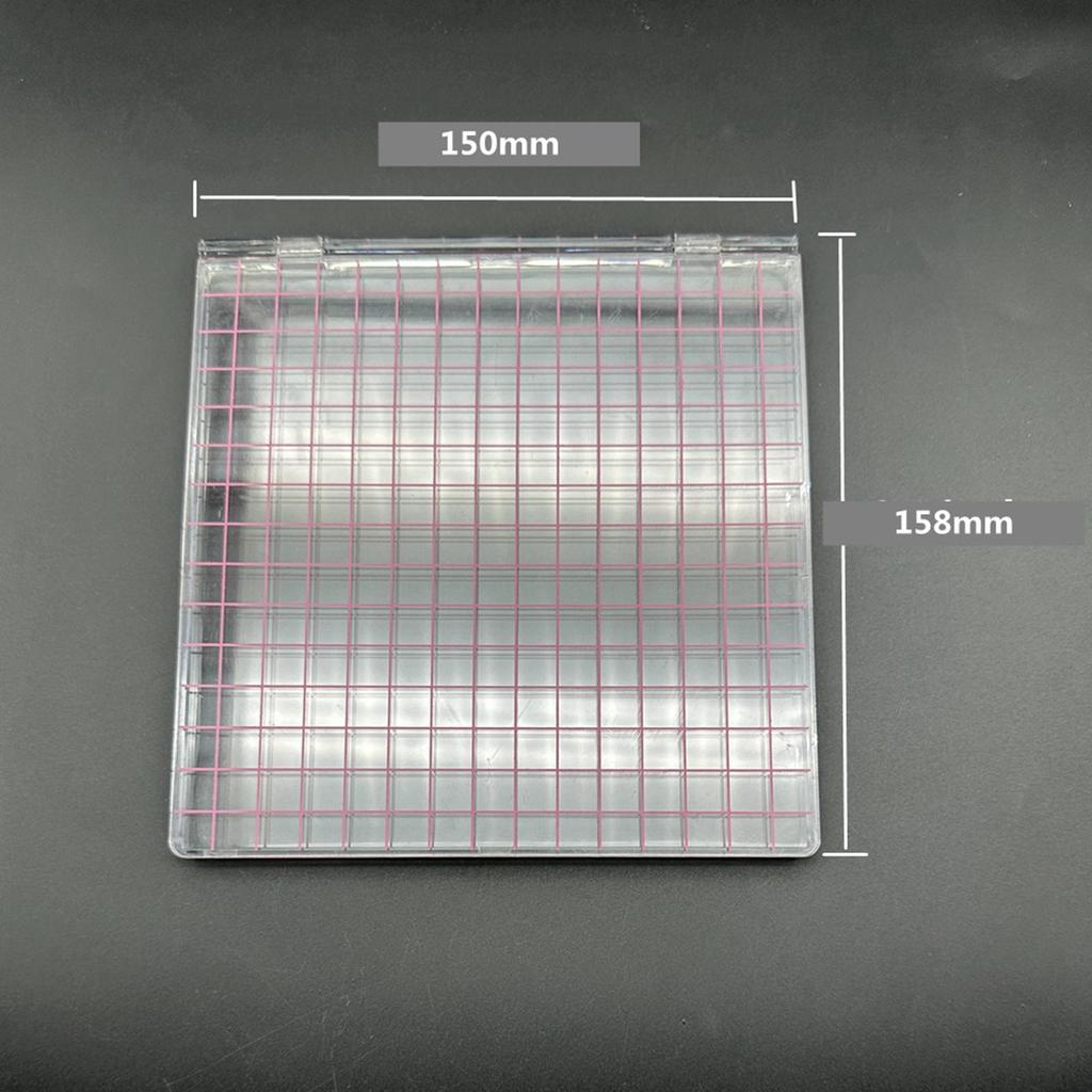 Accurate Stamp Positioner with Grid Lines Acrylic Clear Block Stamping Platform for DIY Card Scrapbooking Journaling