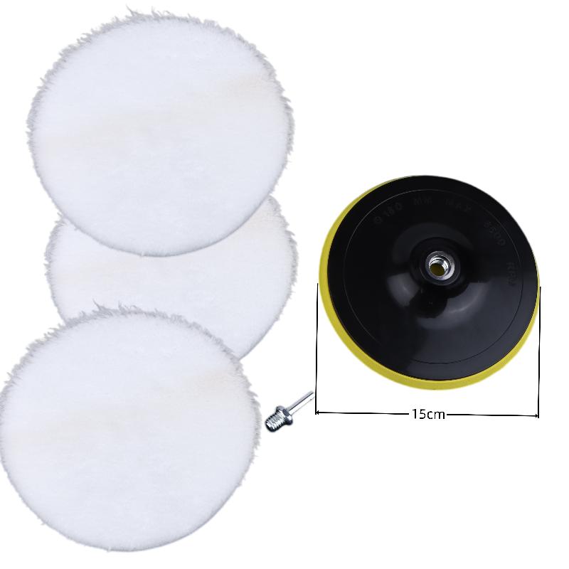 5/7Pcs 3/4/5/6/7 Inches Soft And Reusable Polishing Pads Car Buffing Wool Wheel Mop Kits For Car Polisher Drill Accessories