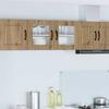 Wall Mounted Glass Cabinet PORTO Artisan Oak 80 x 31 x 40 cm