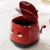 Press Lid Design Desktop Trash Can With Odor Locking Function Devil Shape Waste Container For Home Office Bedroom Decors