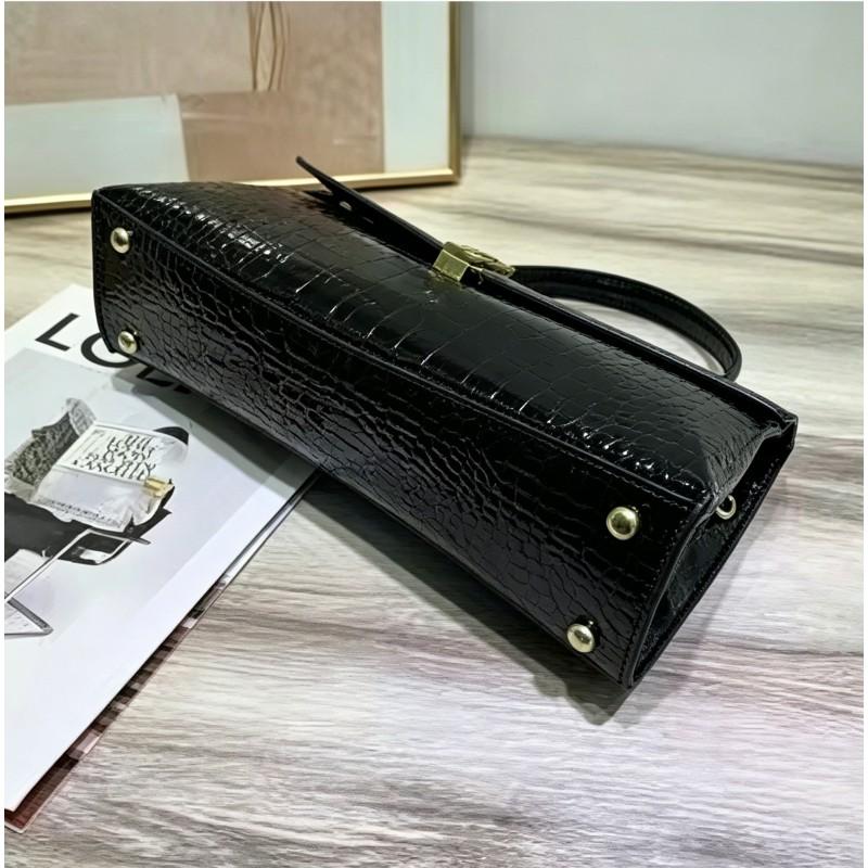 Stylish Crocodile Texture PU Shoulder Bag Women Large Crossbody Tote In Trendy Colors