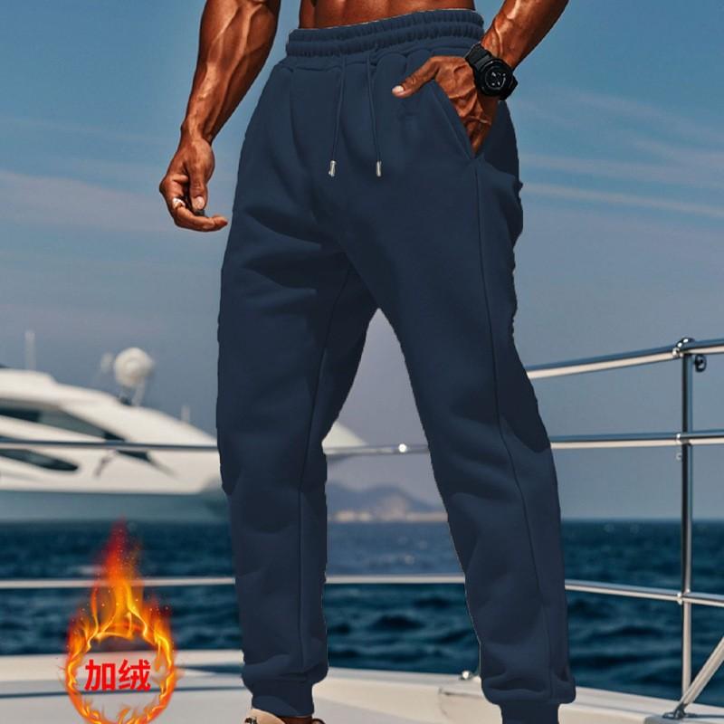 

2026 Autumn and Winter New Style Commuting Versatile Men s Casual Trousers Solid Color Fashion L