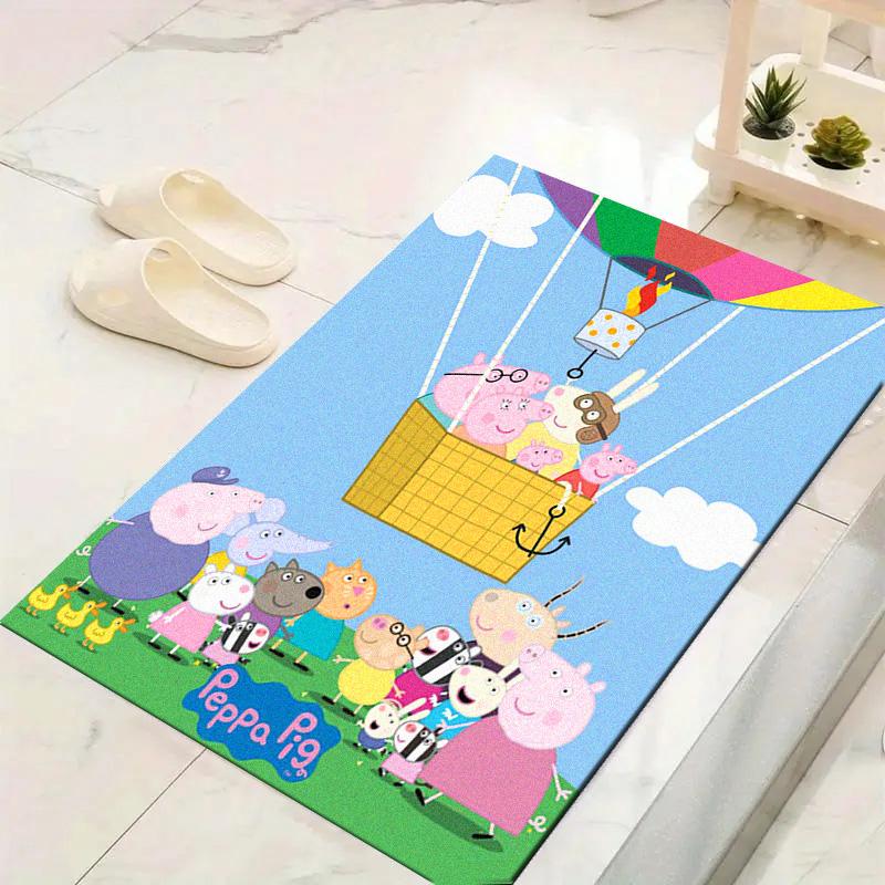 Pink Pig Cartoon Carpet Rug for Living Room Bedroom Home Sofa Decoration,Kids play Non-slip Floor Mat