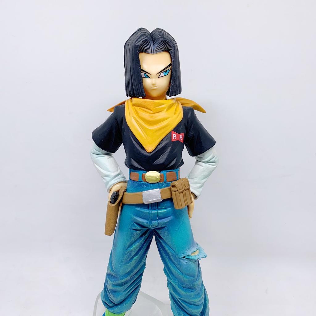 Bandai Anime Dragon Ball Z Android 17 18 Figure Android 18 PVC Action Figures Collection Model Toys for Children Christmas Gifts