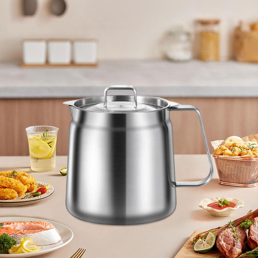 Stainless Steel Oil Filter Pot Deep Frying Pot for Fried Chicken Baking