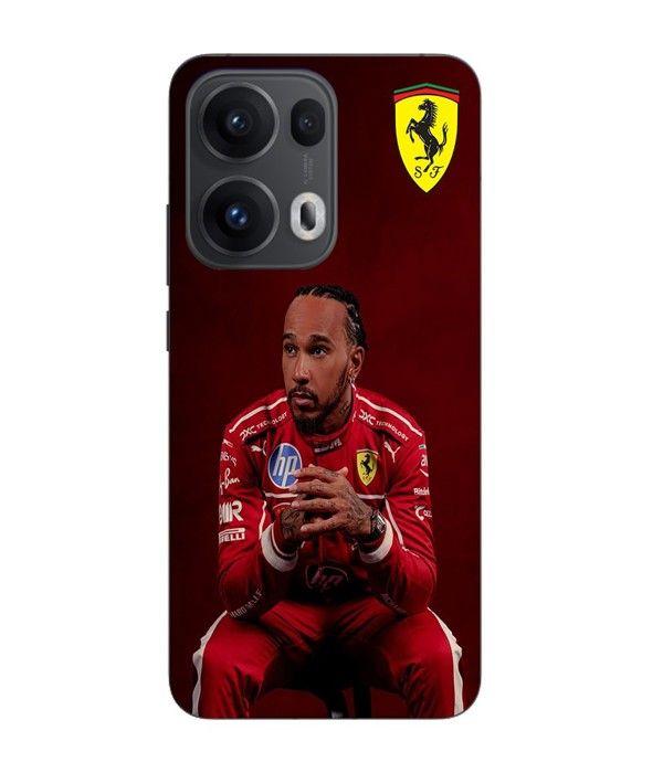 Coque Maniacase Pour Oppo Reno 13 Pro 5G Hamilton Scuderia Ferrari official wallpaper