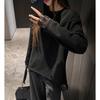 Lace Splicing Long-sleeved T-shirt Women's German Velvet Thickened Casual Inner Top Loose Bottoming Shirt