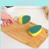 Sponge Cleaning Kitchen Brush With Extended Handle And Detergent Dispenser Tool