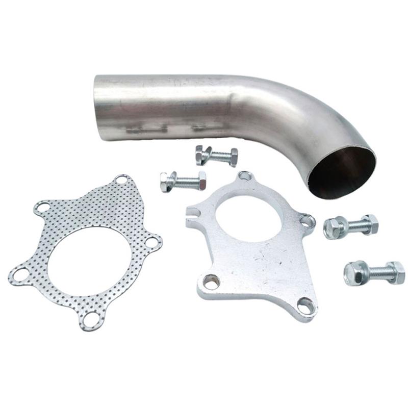 

T3/T4 T04E 90 Degree 2.5 Turbo Exhaust Downpipe/Dump Pipe+Gasket 5 Bolt Flange Stainless