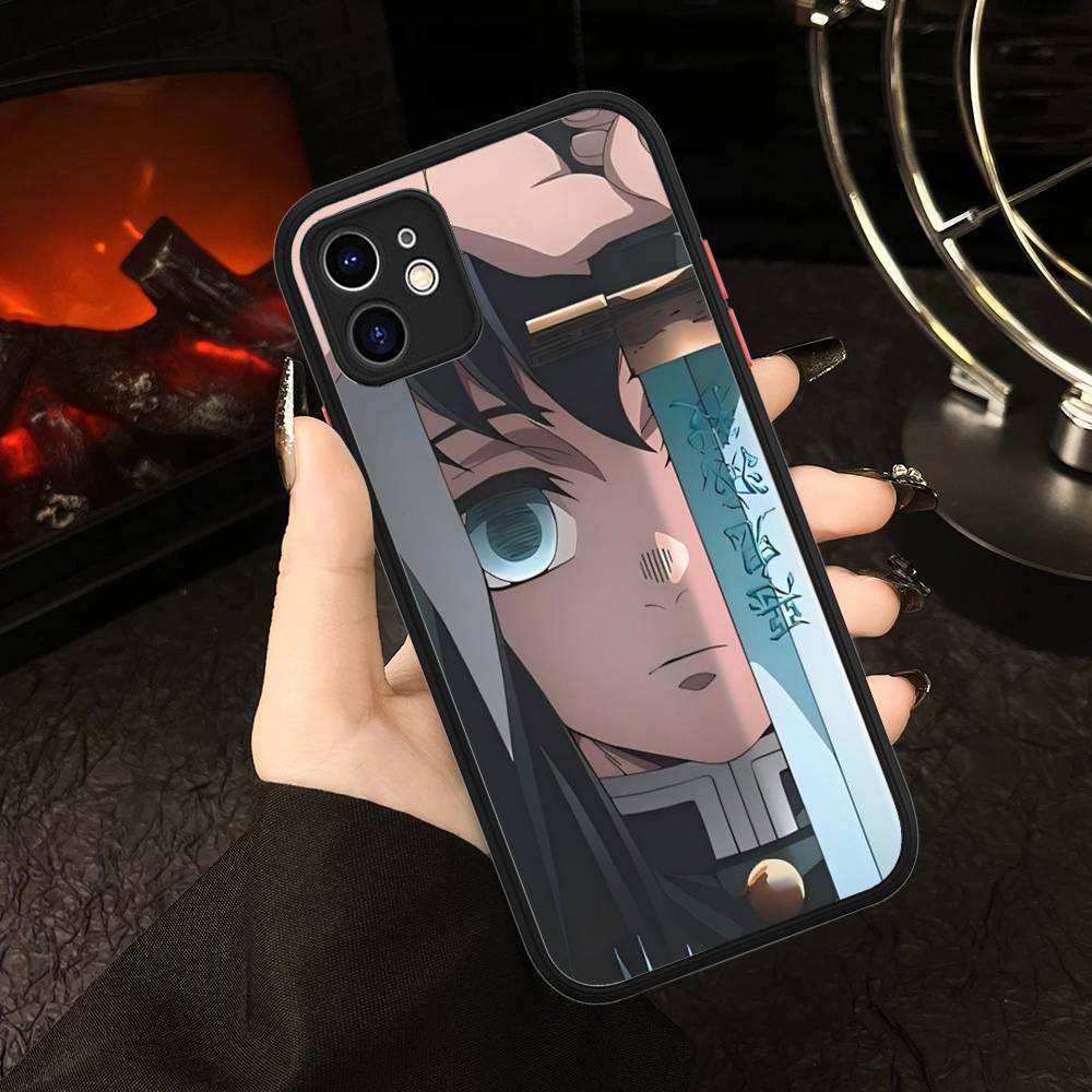 Muichiro Tokito Demon Slayer For IPhone 11 12 13 14 15 16 Pro Max Plus X XS MAX Shockproof Matte Back Cover