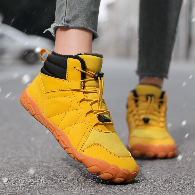 Vodotěsné vysoké sněhule Unisex plyšové bavlněné boty Pánské Dámské Teplé Zimní Venkovní Turistické Tenisky Protiskluzové Chodící Boty