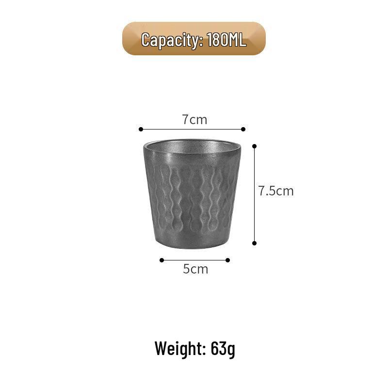 Retro Double-Walled Stainless Steel Cup for Juice & Beer