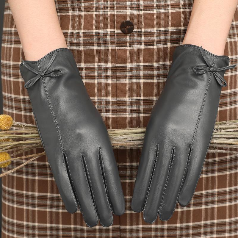 Handschuhe aus Leder der ersten Schicht Damen Winter Samt Verdickt Warme Version Reparatur Hand Fahren Reiten Schaflederhandschuhe Winddicht
