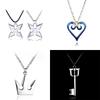 Game Kingdom Hearts Chain Pendant Necklace Sora Key Blade Crown Charm Statement Choker Women Men Cosplay Jewelry Gift
