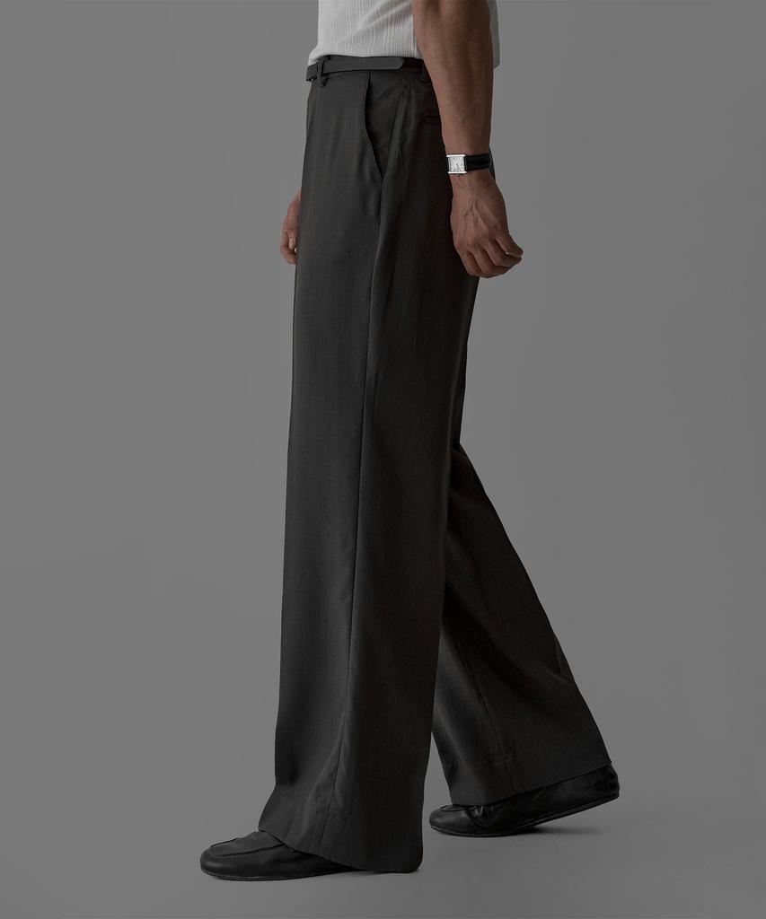 Baulopeulodeogteu Summer Semi-Flare Slacks [Charcoal]