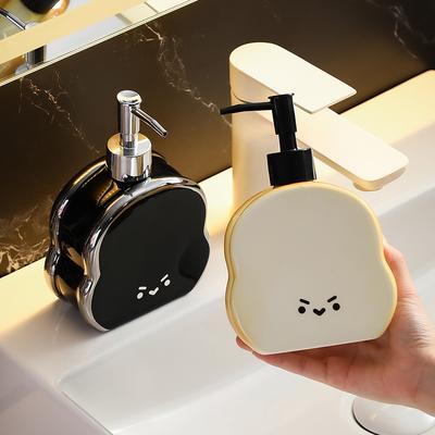 580ml Ceramic Hand Sanitizer Dispenser Bottle, Light Luxury High-end Bathroom Shower Gel, Shampoo Press Bottle Shampoo Dispenser