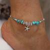 Women's Double Bohemian Heart Anklet - Layered Summer Beach Foot Chain, Love Personality Ankle Bracelet