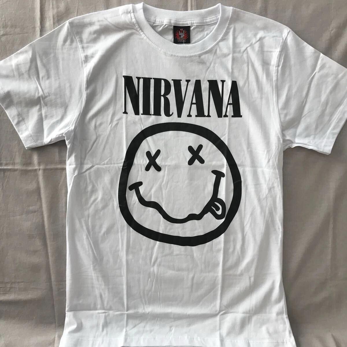 Nirvana Band T-Shirt Brand New Size M Grunge Rock Smiley Logo Japan Import S