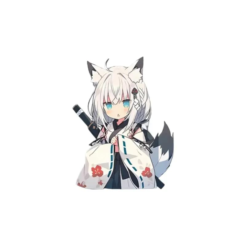 Cartoon Cute Fox Character Sticker Decal Sticker | Durable, Waterproof, UV Resistant | Compatible