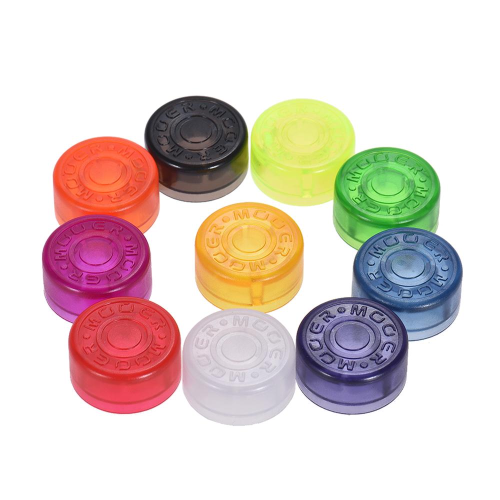 10pcs Footswitch Topper Protector Colorful Plastic Bumpers for Guitar Effect Pedal(Random Color Delivery)