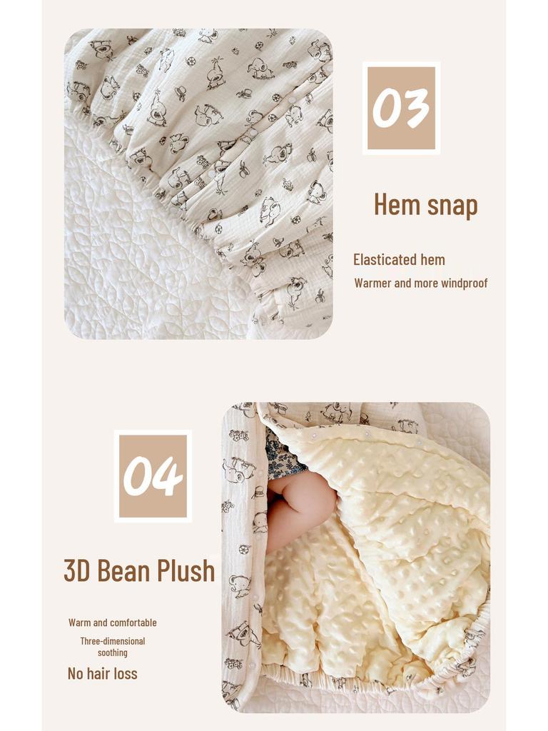 Baby Autumn & Winter Windproof Hooded Cape - Thick Warm Shawl for Outdoors