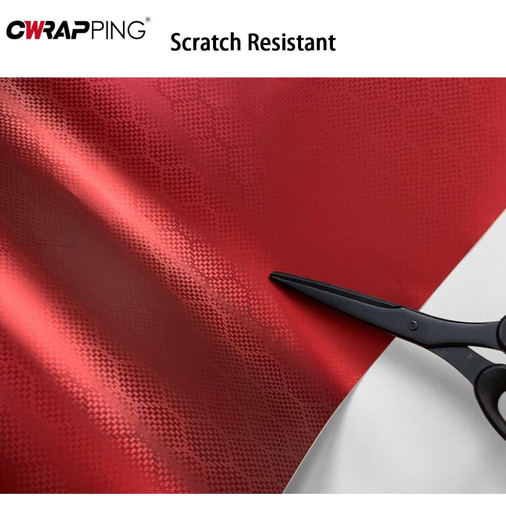 Car Stickers Red Carbon Fibre Forged Film Waterproof Anti-scratch Sticker Auto Bonnet Body Color Chang Films for Car Accessories