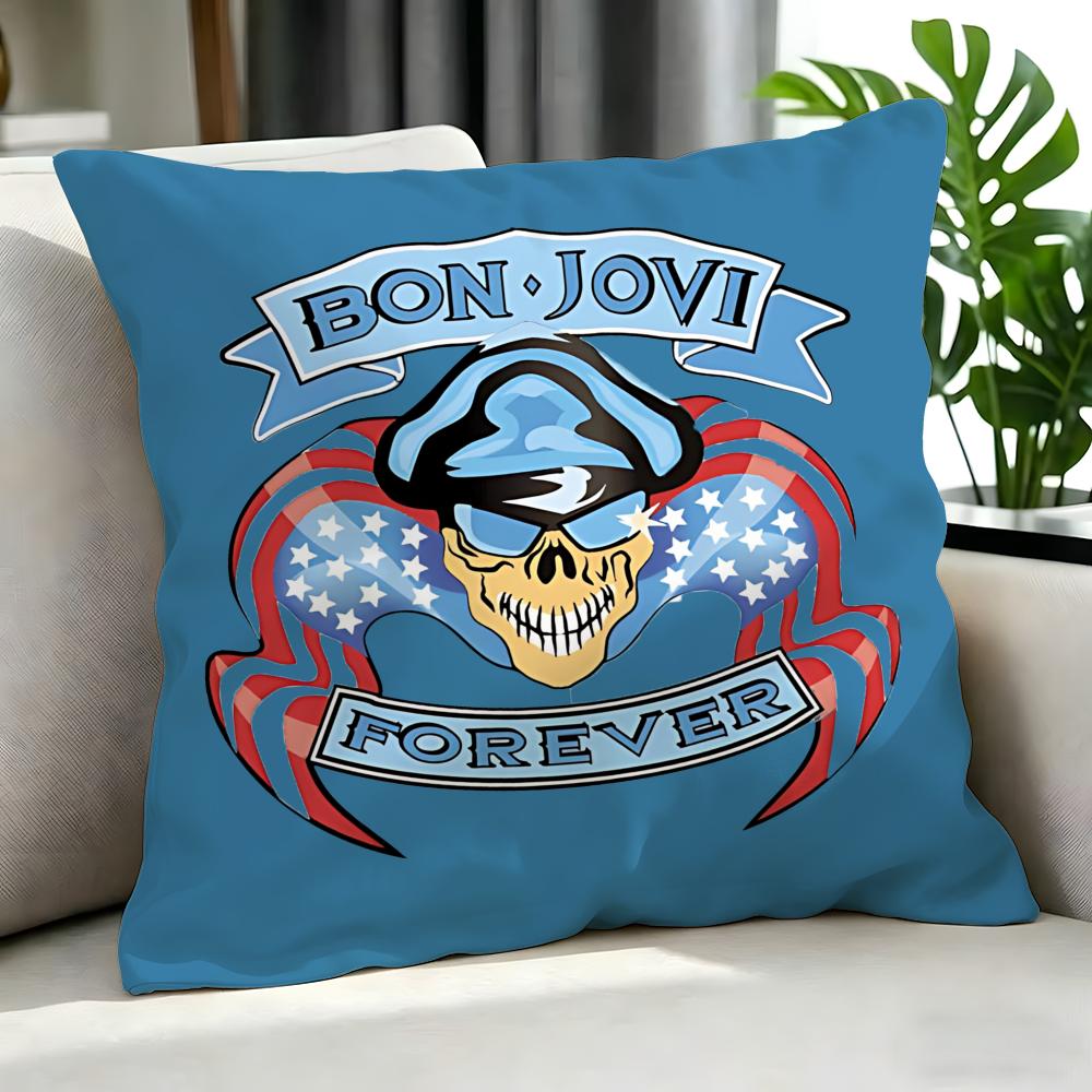 Rock Bon Jovi Cushion Cover Cushion Cover Set 4Pcs 50X50 45X45 40X40 Pillowcase Decorative Sofa Home Decor
