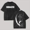 Japanese Soul Eater Cartoon Graphic Print Tshirt Men Women Streetwear Hip Hop Y2k Fashion Vintage Washed Cotton Summer New Tee