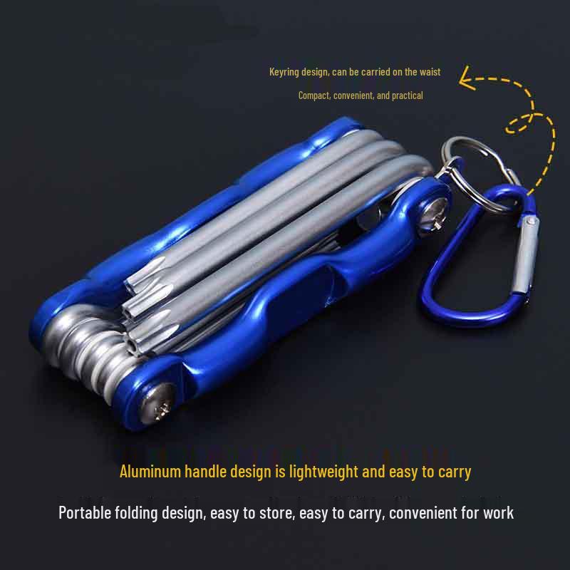 Folding Hex Wrench Set: Inch & Metric Torx Screwdriver