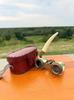 Vintage Green Opera Glasses with Leather Case – Brass & Enamel Binoculars