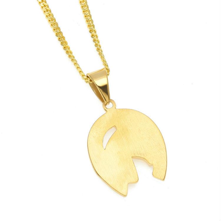 New Mens Hip Hop Personalized Necklace Gold Diamond Set Horsehead Fashion Pendant
