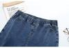 Spring 2022 Plus Size High Waist Rhinestone Embellished Denim Cropped Pants for Women