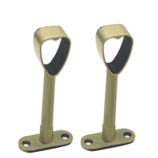 2 st Legering Garderobstång Takmonterat Fäste Klädstång Hållare Spak Fläns