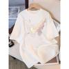 Celestial Moon Sun Butterfly Graphic T-Shirt Women’s Crew Neck Short Sleeve Soft Comfortable for Summer Daily Wear