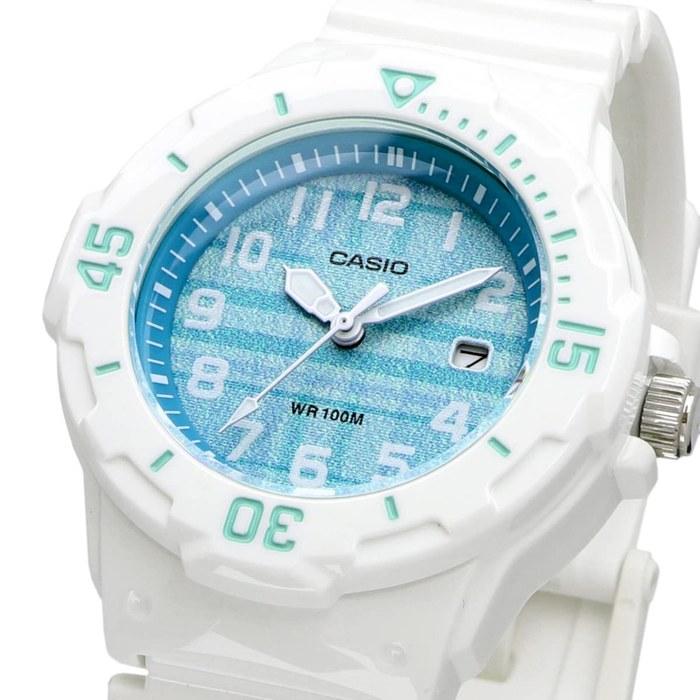 [Casio] CASIO Analog Watch LRW-200H-2CV Women's/Kids Gloss White x Blue Check Pattern, Overseas Model
