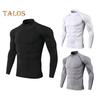 Pánské sportovní top 3D Slim Fit High Elasticity Stojací límec Rychleschnoucí Dlouhé rukávy Slim Fit Kompresní Tričko Tvarování postavy Gym Běh Basketbal